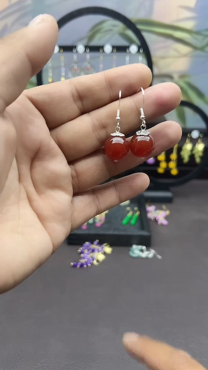 未镶嵌耳饰玛瑙/玉髓206