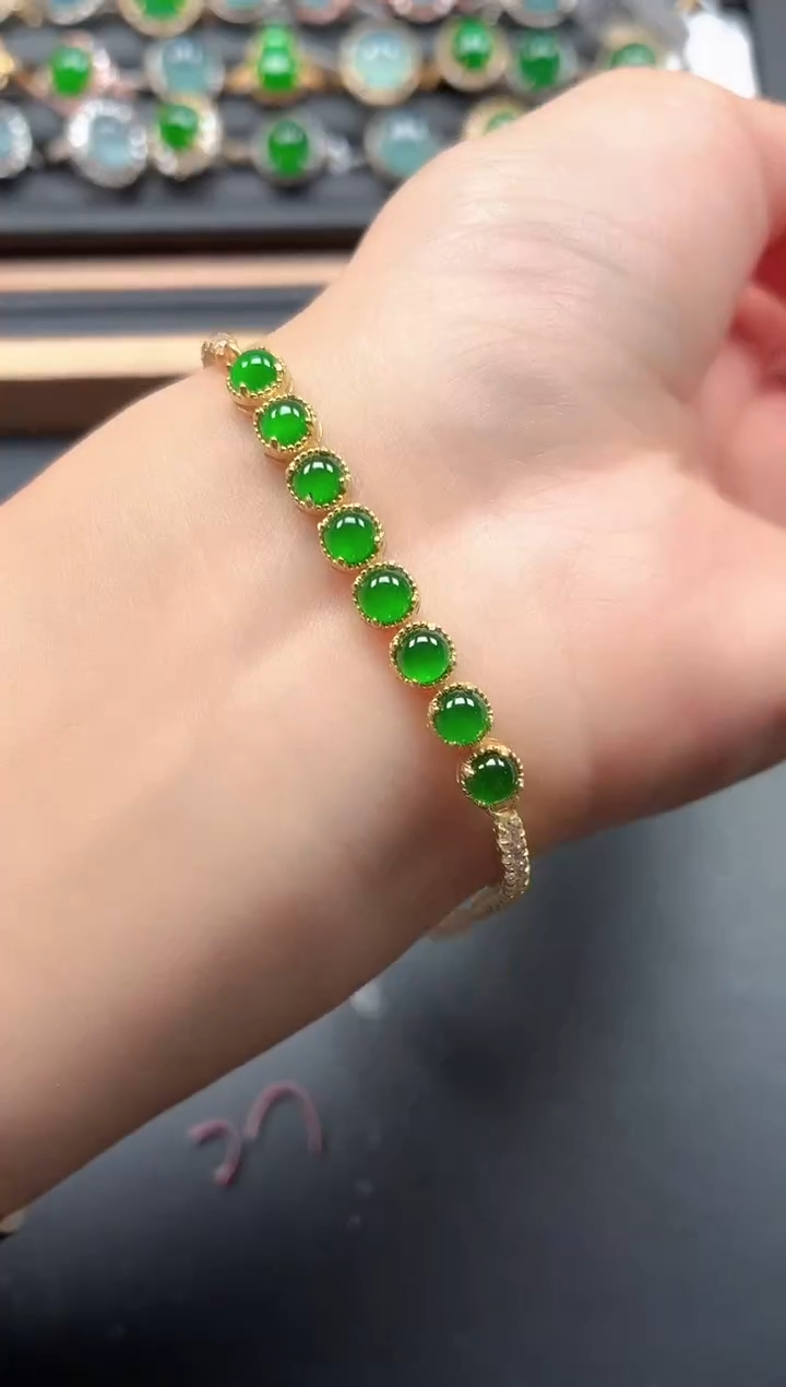 银S925镶嵌戒指翡翠111