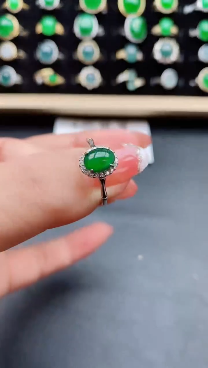 【闪购商品】翡翠戒指银S925镶嵌121212