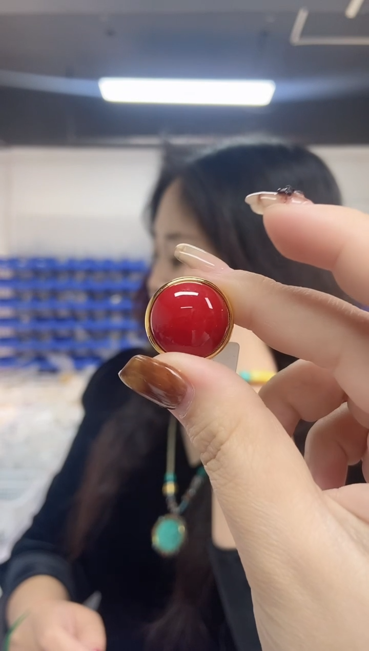 【闪购商品】玛瑙/玉髓戒指未镶嵌多样性发其一颜色微差