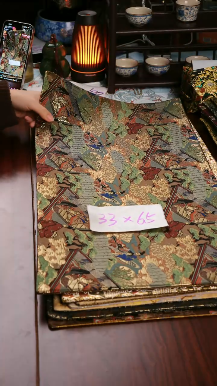 【西阵织梦浮桥双面】中国风干泡织锦茶席33*65