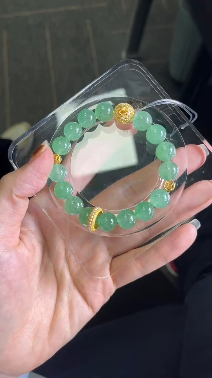 【闪购商品】绿水晶手链未镶嵌绿草莓晶DIY手串单样发一