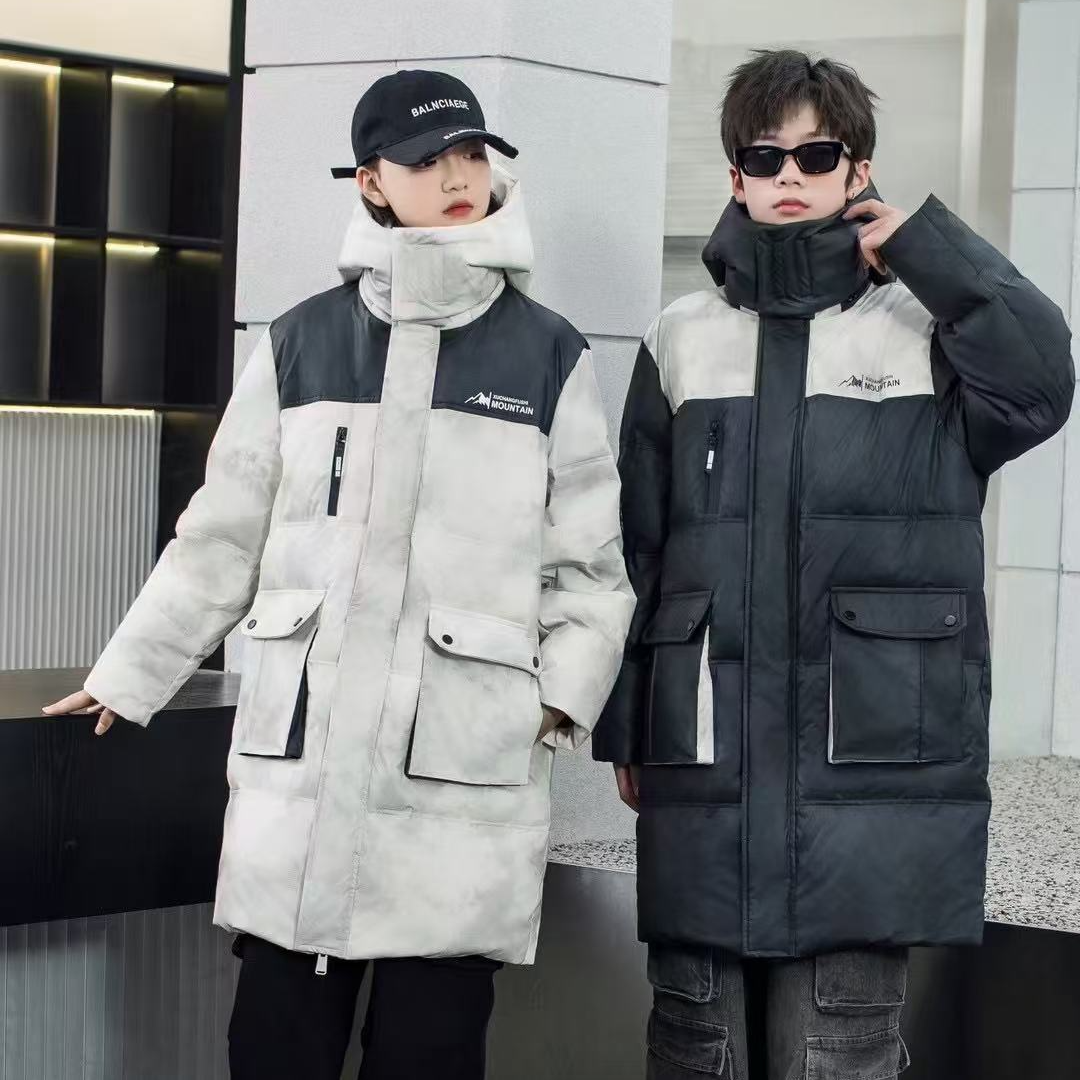 反季新款男大童非国标加长款羽绒服常绪2412