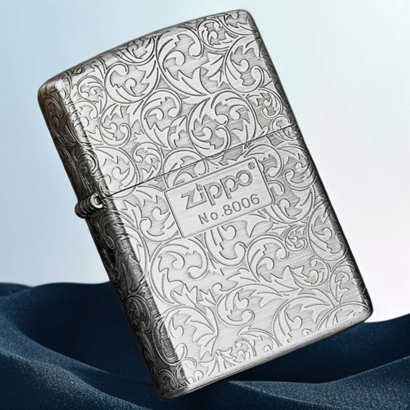 Zippo打火机古银常规唐草中标 个性经典防风火机男士之宝DYJ1