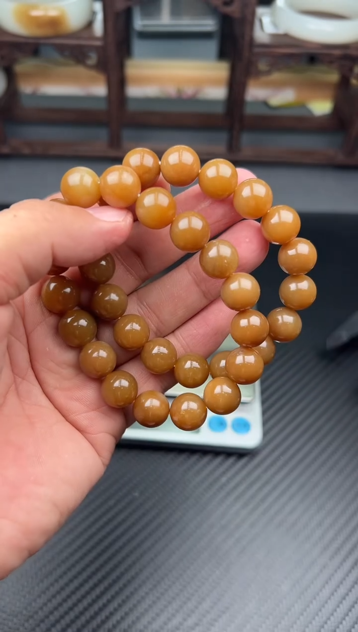 未镶嵌手串和田玉若羌微色差卡12多样性发货拍一发一