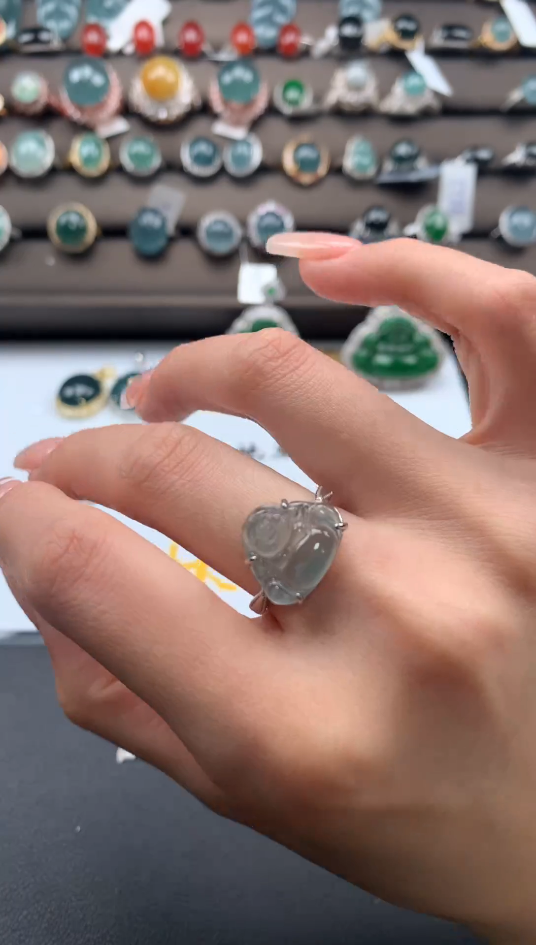 【闪购商品】翡翠戒指银S925镶嵌1111