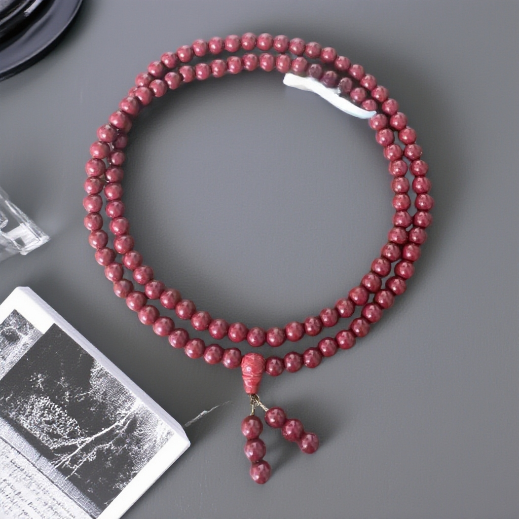 天然辰砂天然辰砂多圈657{全新礼袋包装}