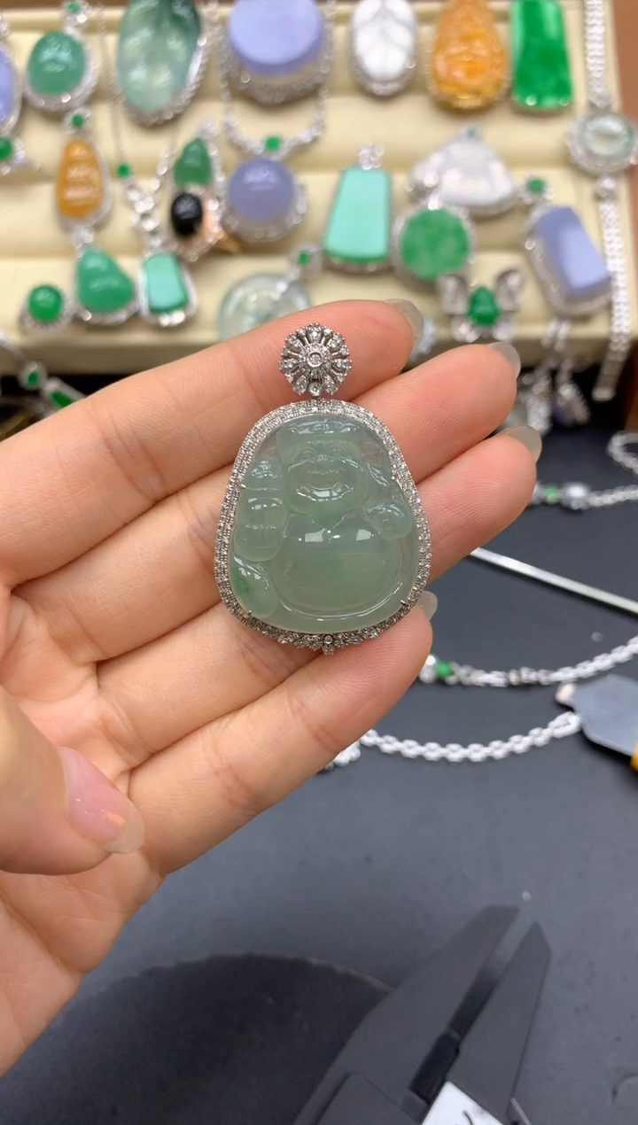 【闪购商品】翡翠颈饰18K金镶嵌491-中国好珍宝