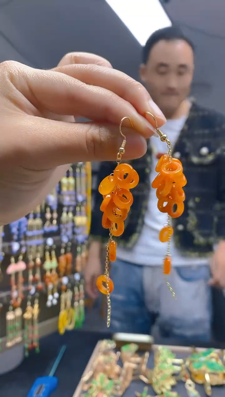 【闪购商品】翡翠耳饰合金330翡翠耳钩
