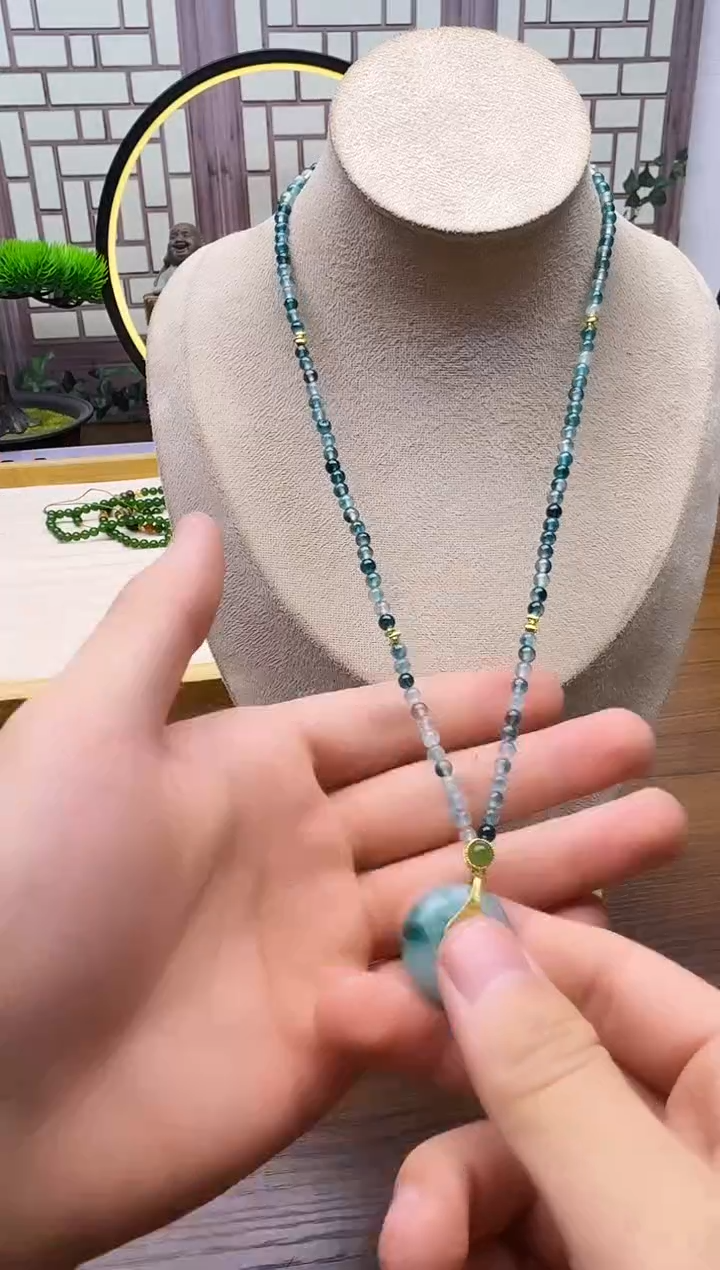 颈饰14K金镶嵌翡翠L33   