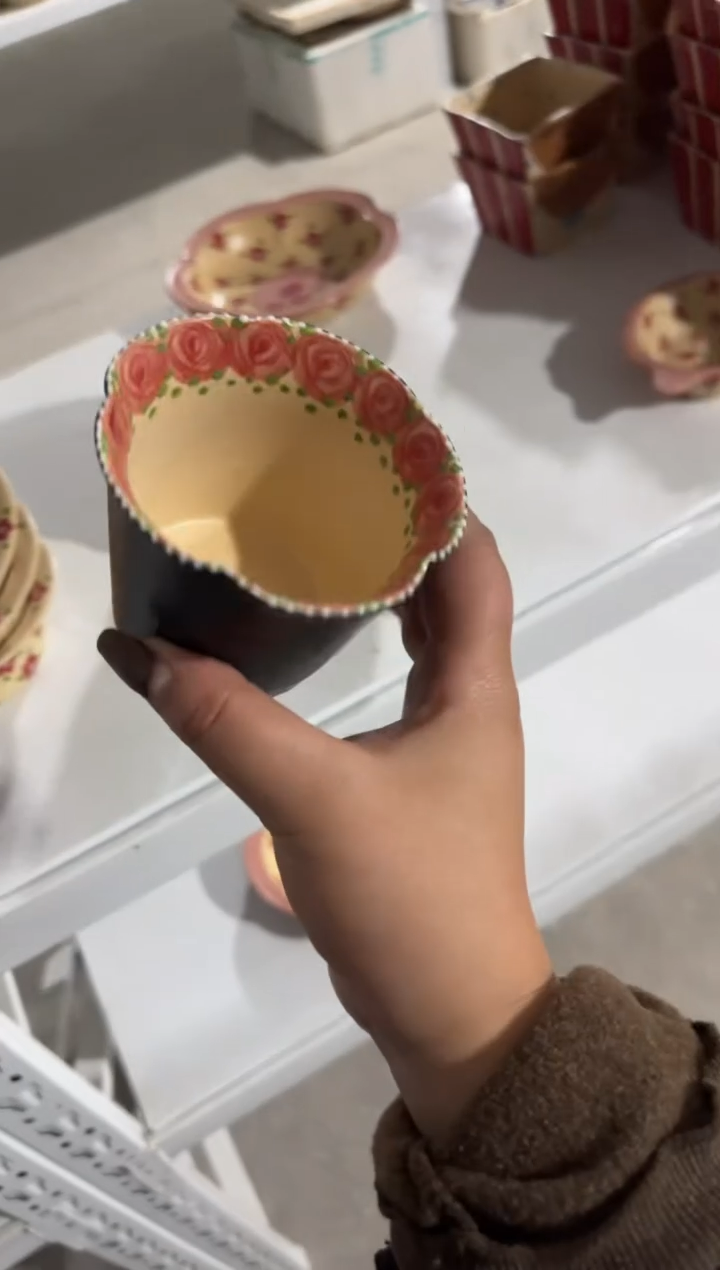 陶瓷黑色玫瑰杯子【十里高温釉下彩陶瓷】