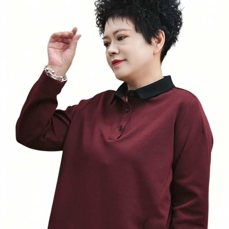 85107秋款宽松配搭不一样的衣领更彰显独有风格洒脱潮流大方富贵