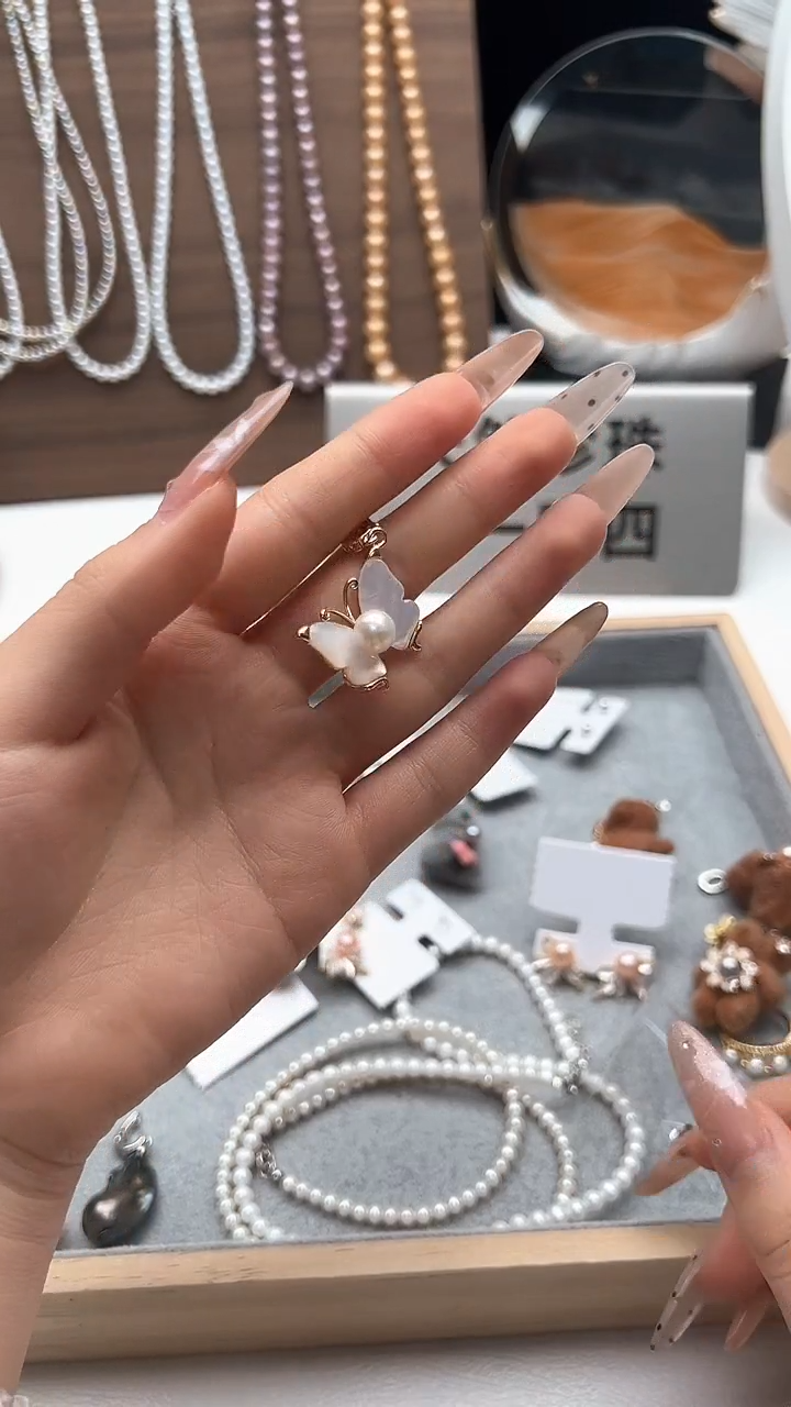 吊坠(不含链)钛钢淡水珍珠永丽珍珠