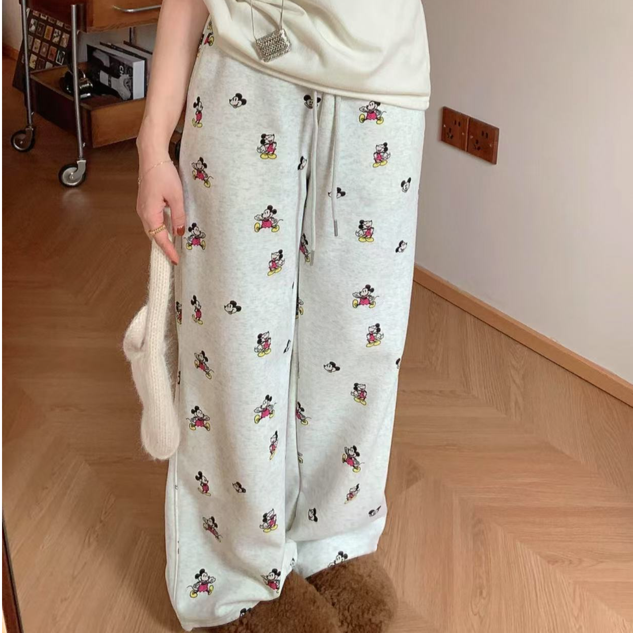 【蛋家＆满印卡通裤】韩单！春季新款东大门新款趣味满印卫裤