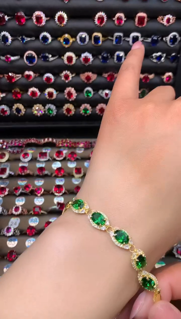 【闪购商品】透辉石手链银S925镶嵌1