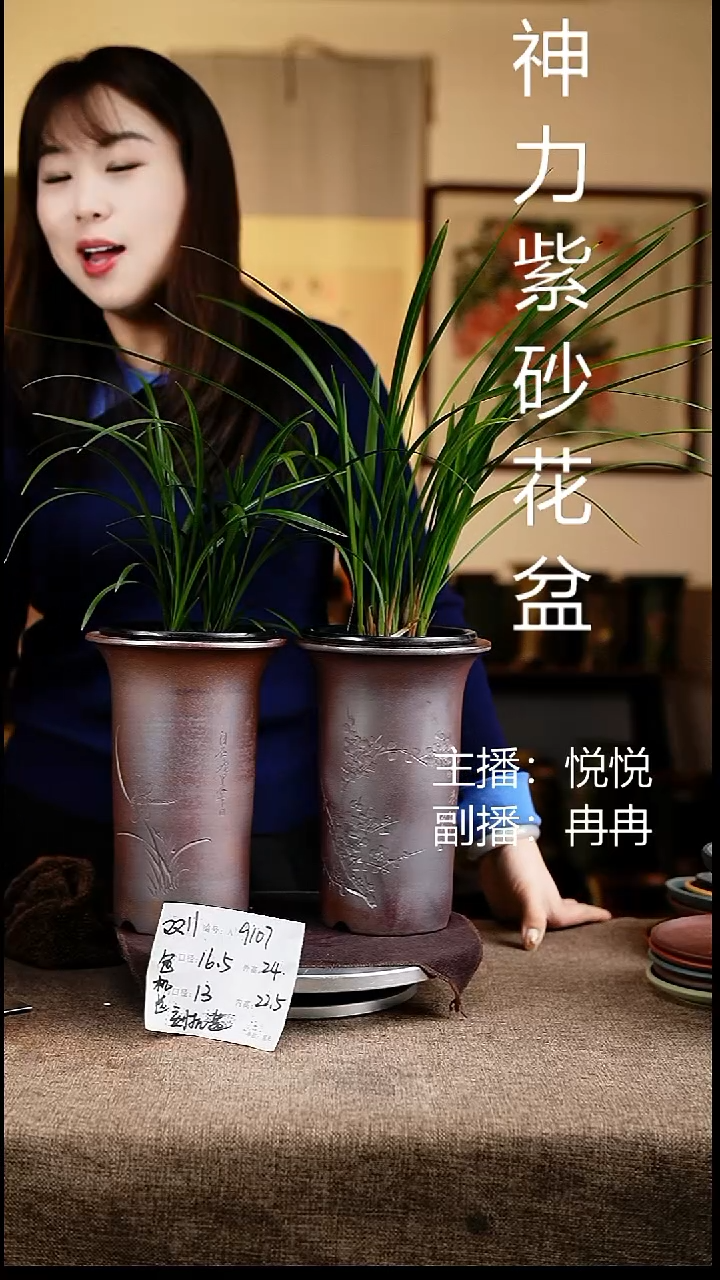 紫砂花盆花卉工艺9107