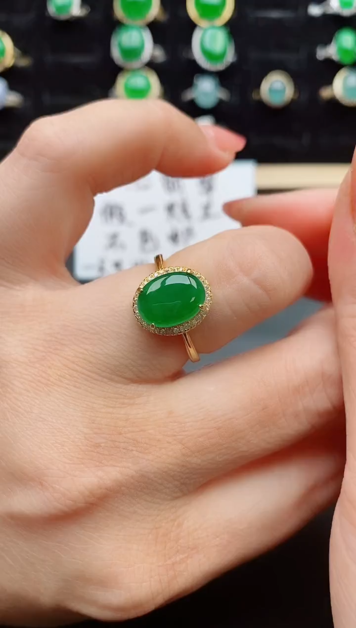 【闪购商品】翡翠戒指银S925镶嵌21212