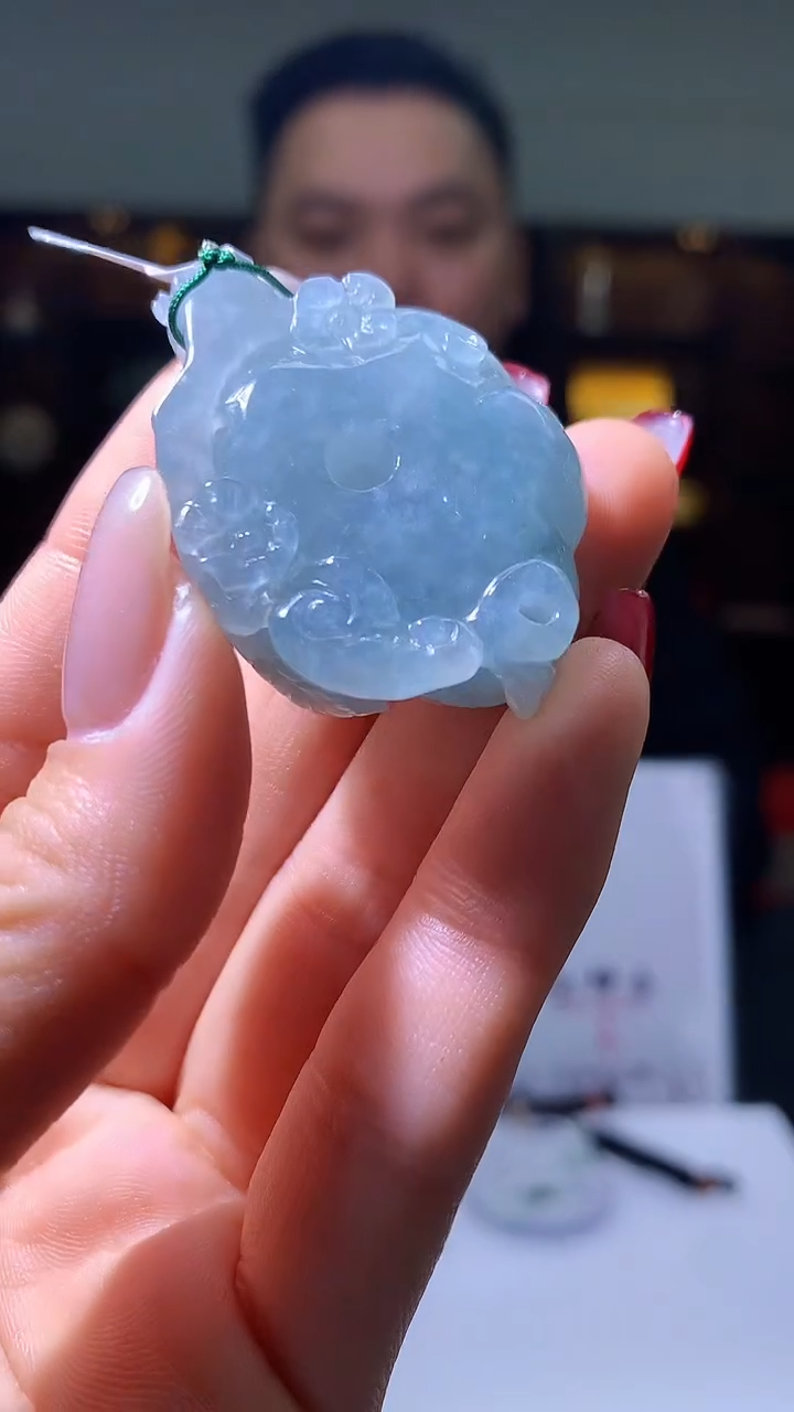 【闪购商品】定制翡翠未镶嵌1057hm-毛货挂件30