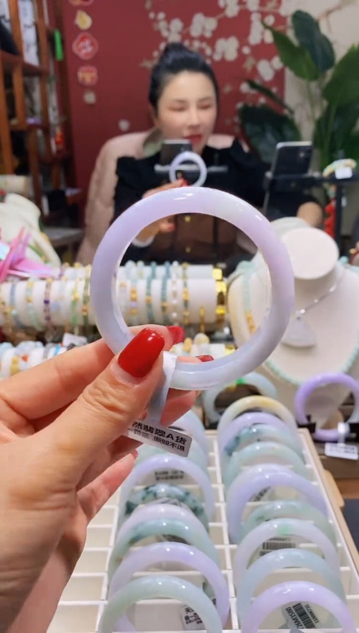 【闪购商品】翡翠手镯未镶嵌103圈口5455/12.6*8.1