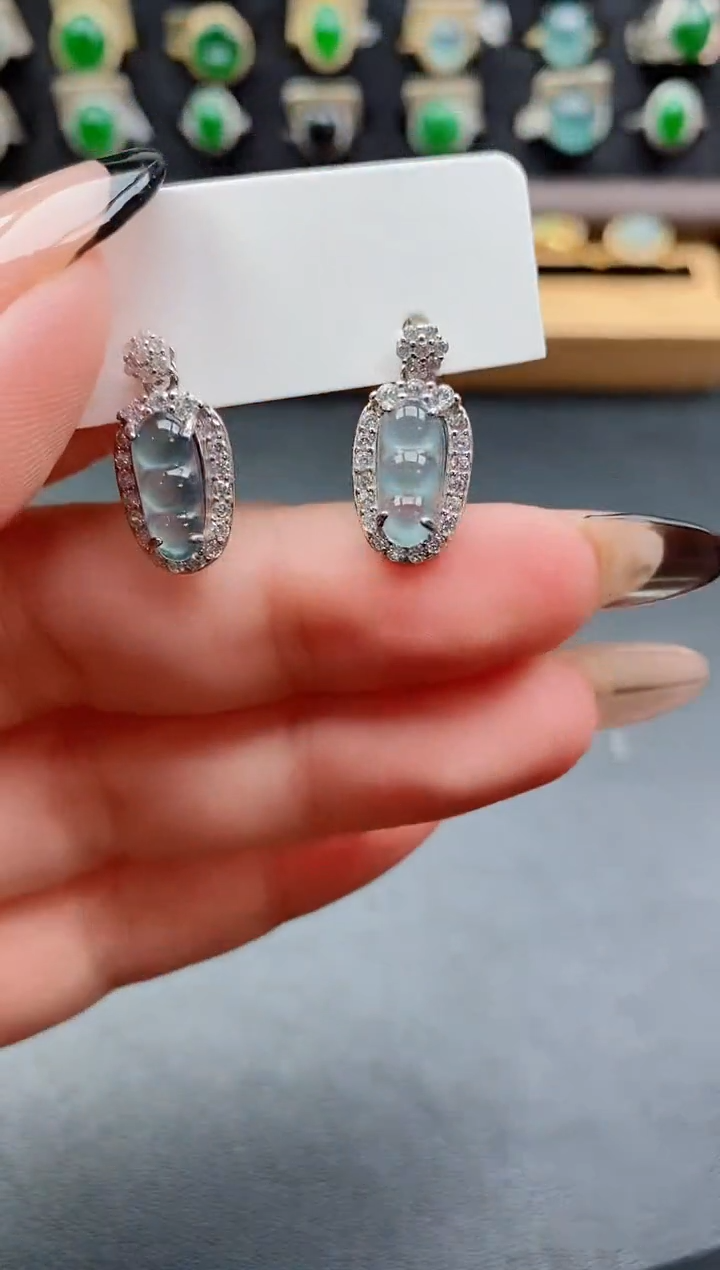 银S925镶嵌戒指翡翠1