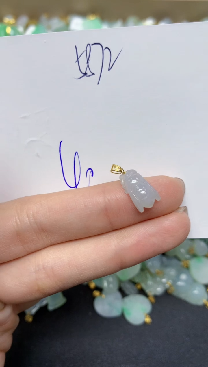 【闪购商品】翡翠颈饰18K金镶嵌天然翡翠A货