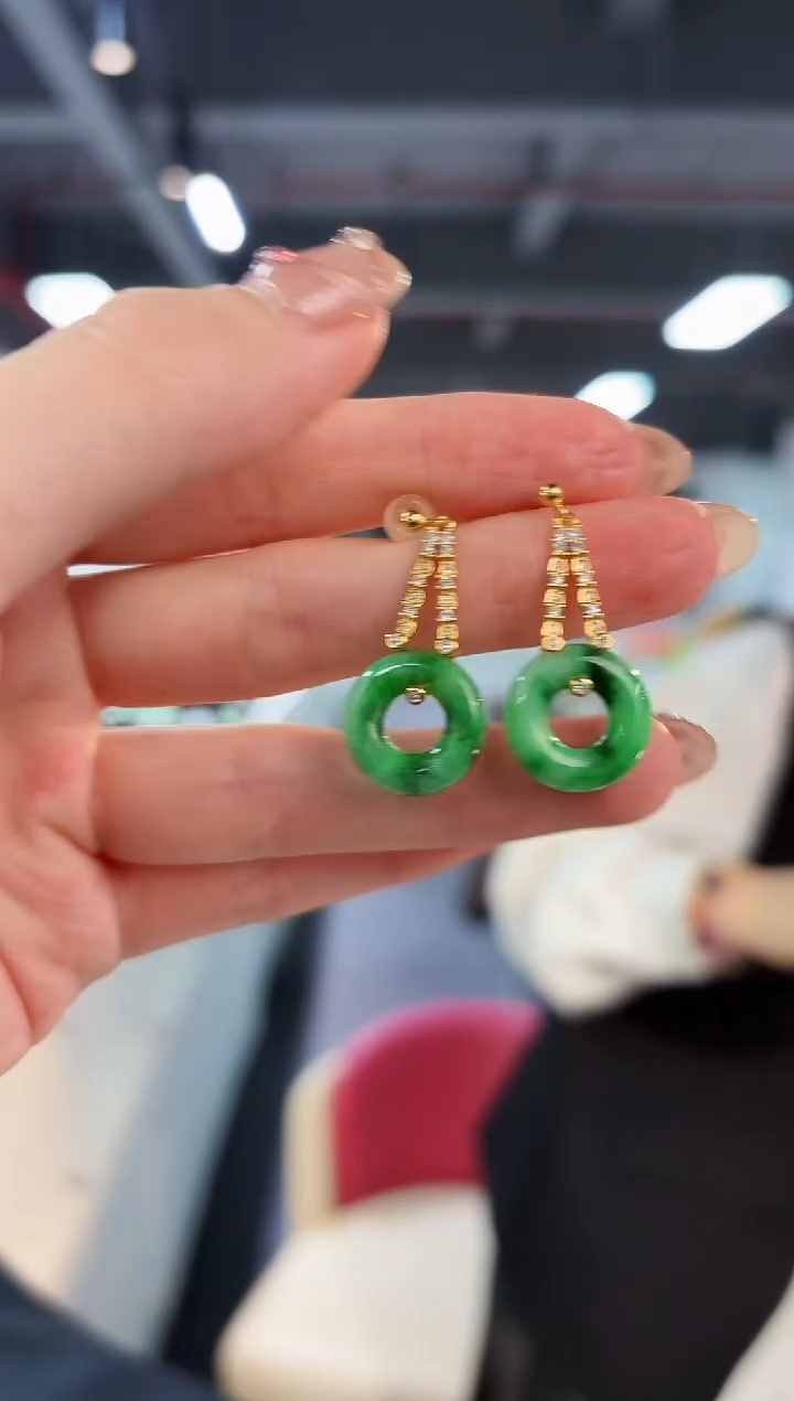 【闪购商品】翡翠耳饰未镶嵌缅料A货/支持复检/一件