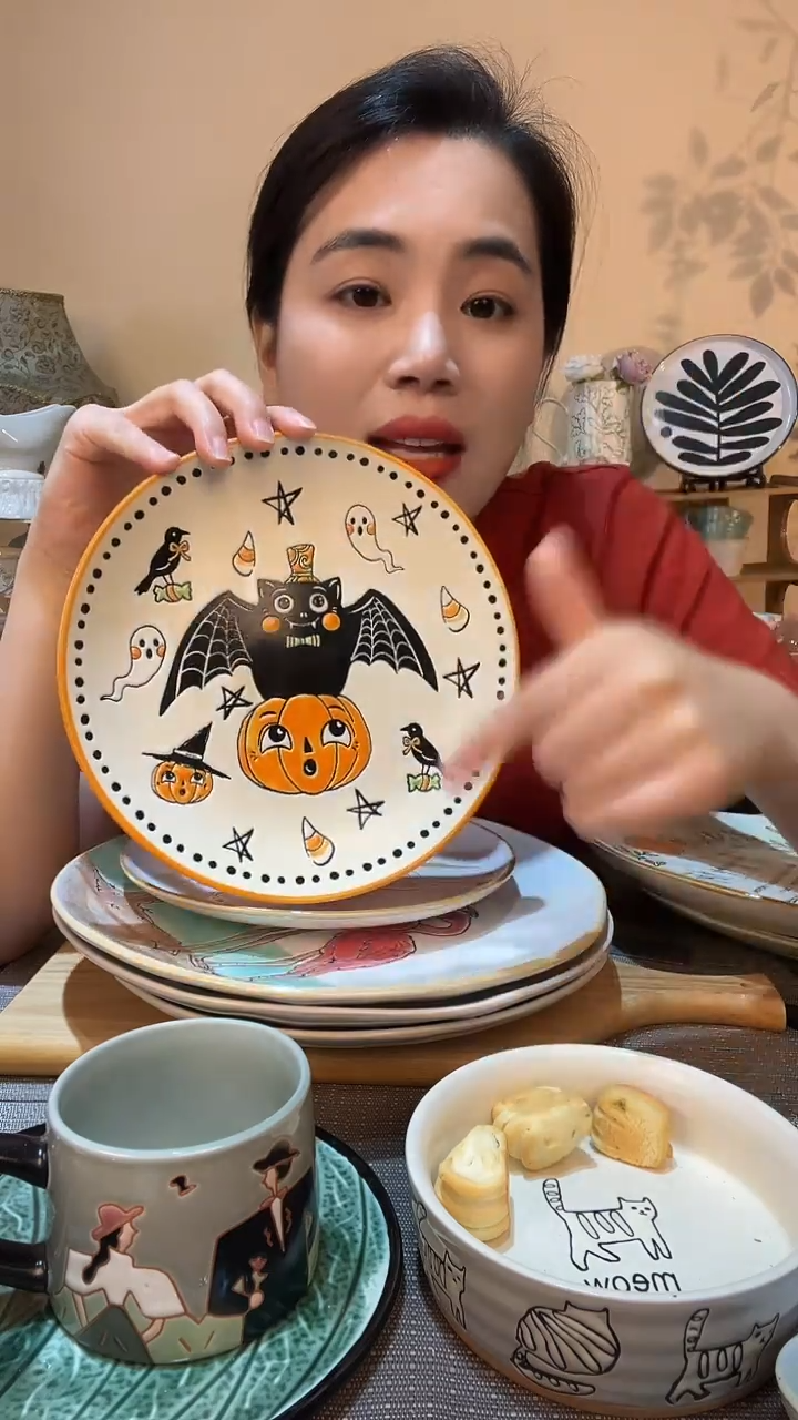 瓷片8.5英寸盘 微瑕介意勿拍