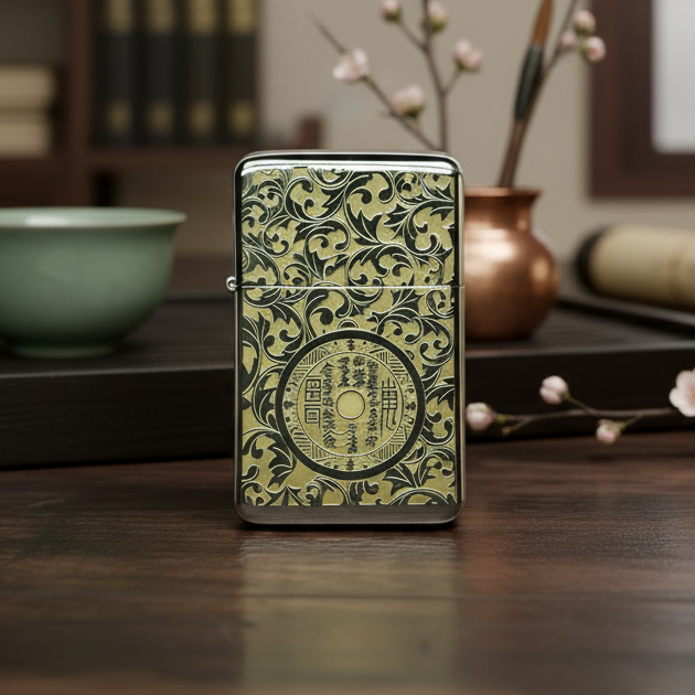  限量款 唐草花山鬼花钱煤 油机