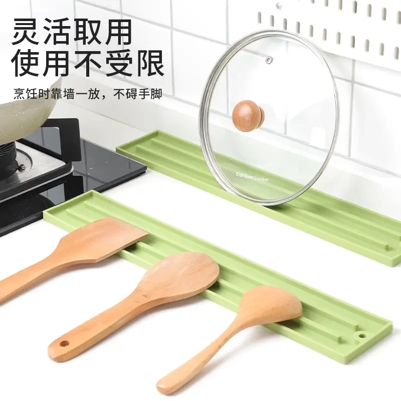 窄缝锅盖收纳垫厨房台面灶台锅铲菜板多功能收纳置物垫防滑沥水垫