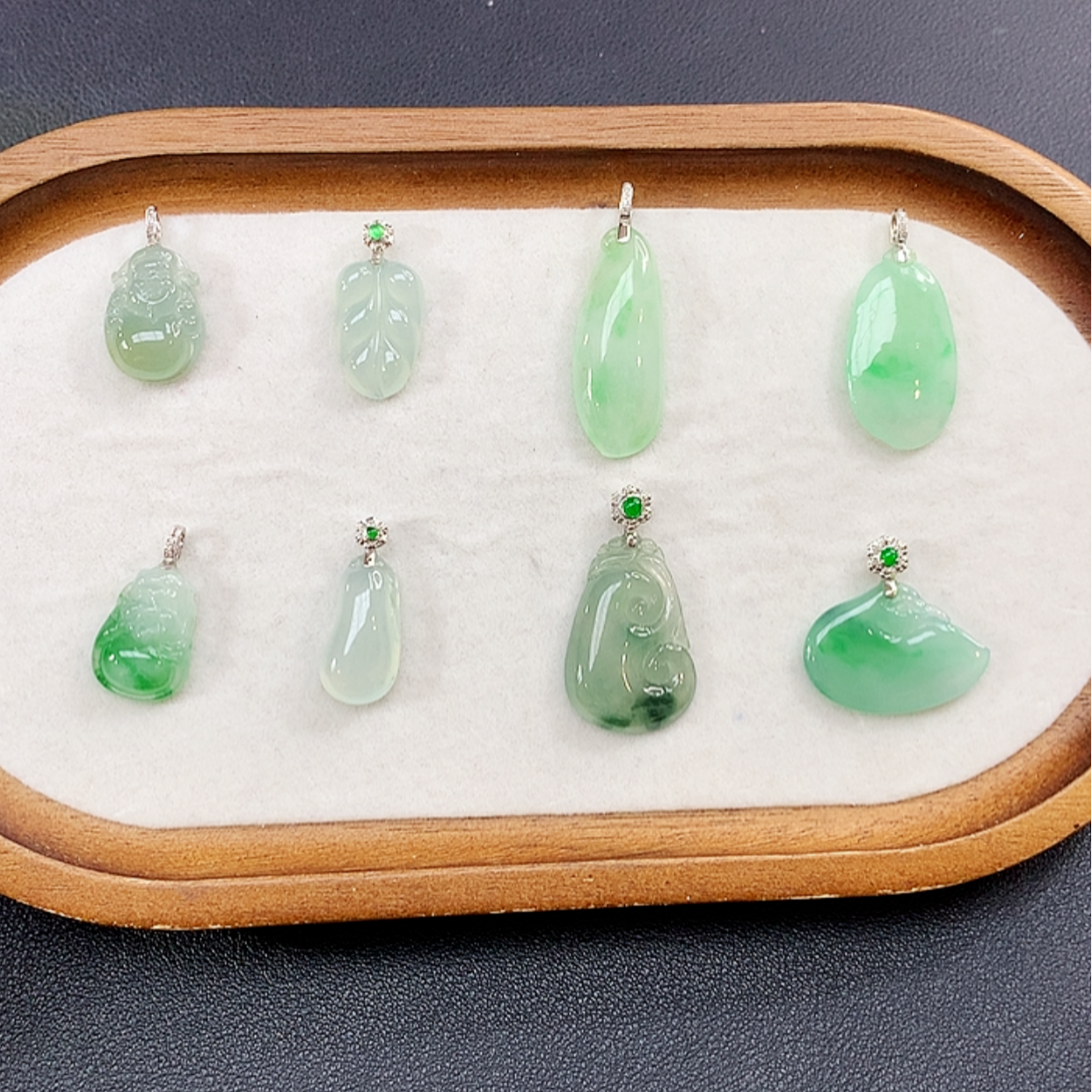 精品镶嵌翡翠吊坠礼包-1多样性发其一12.7