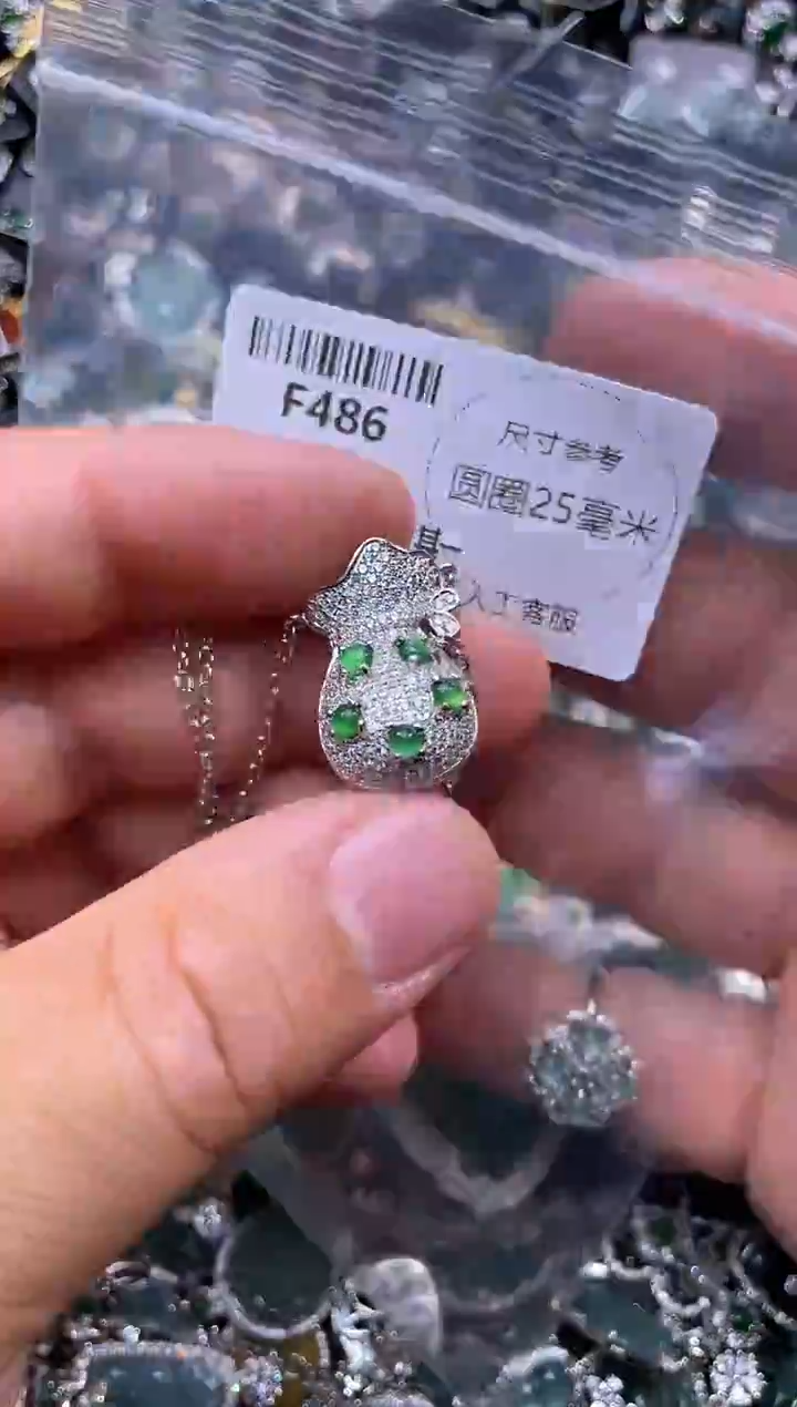 【闪购商品】翡翠未镶嵌颈饰F486项链