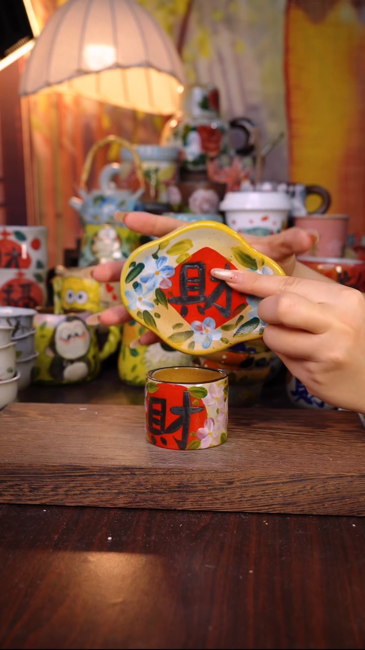 杯子泥垚手作 景德镇手工手绘陶瓷器物