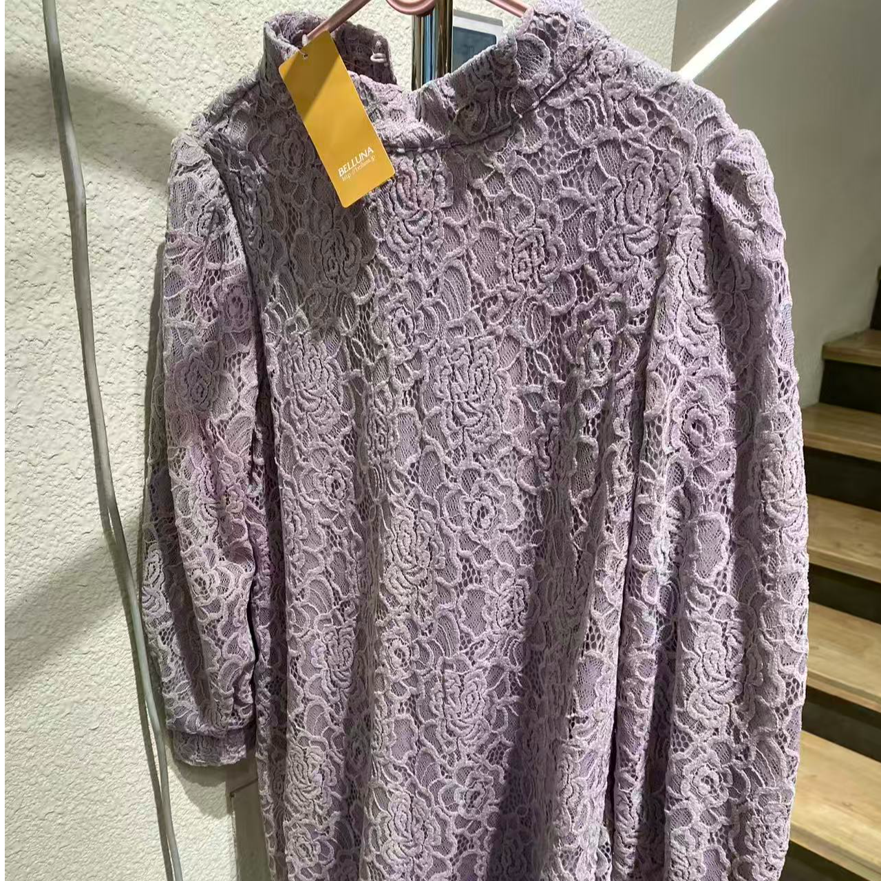 清货 长袖上衣休闲风纯色宽松型蕾丝时尚雪纺衫打底衫秋冬