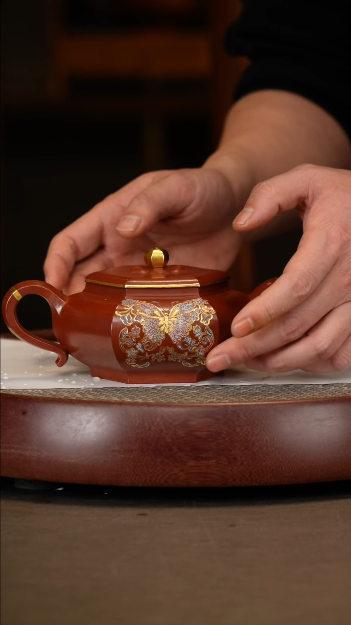 【闪购商品】紫砂茶壶【吴顺华】红泥六方  360CC