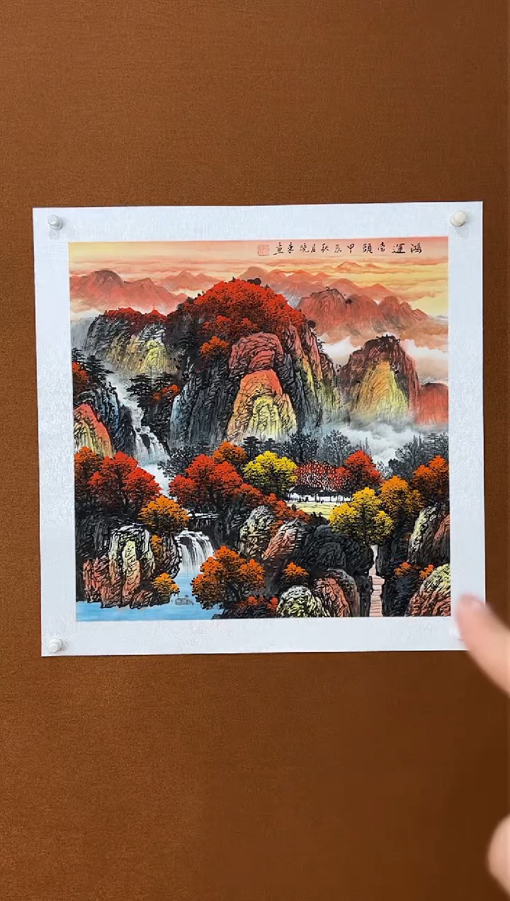 【闪购商品】国画鸿运当头四尺斗方纯手绘无框