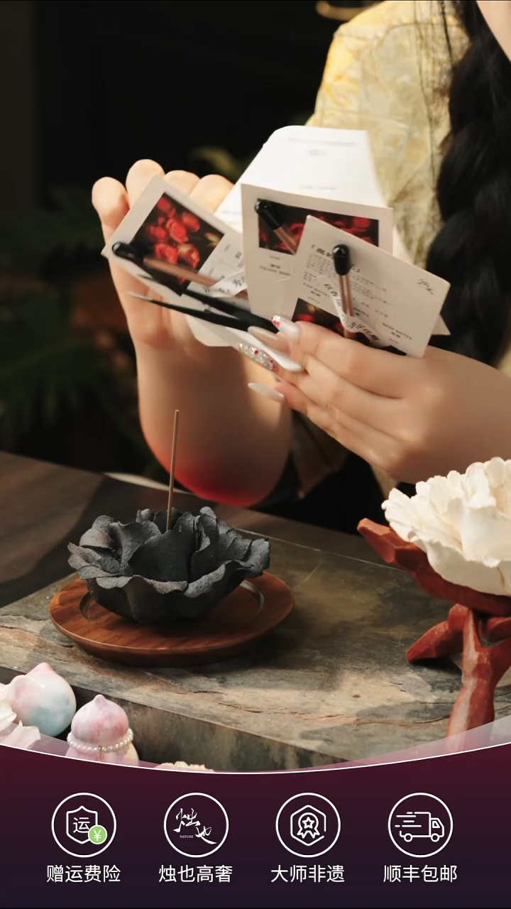 陶瓷烛也景德镇非遗手捏瓷花玄夜