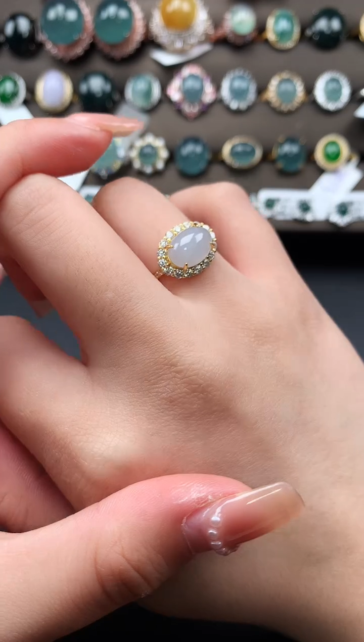 【闪购商品】翡翠戒指银S925镶嵌51241