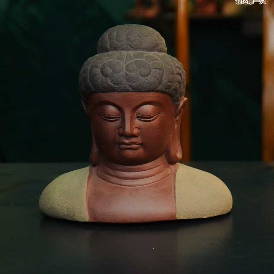 大佛头 宜兴泥塑