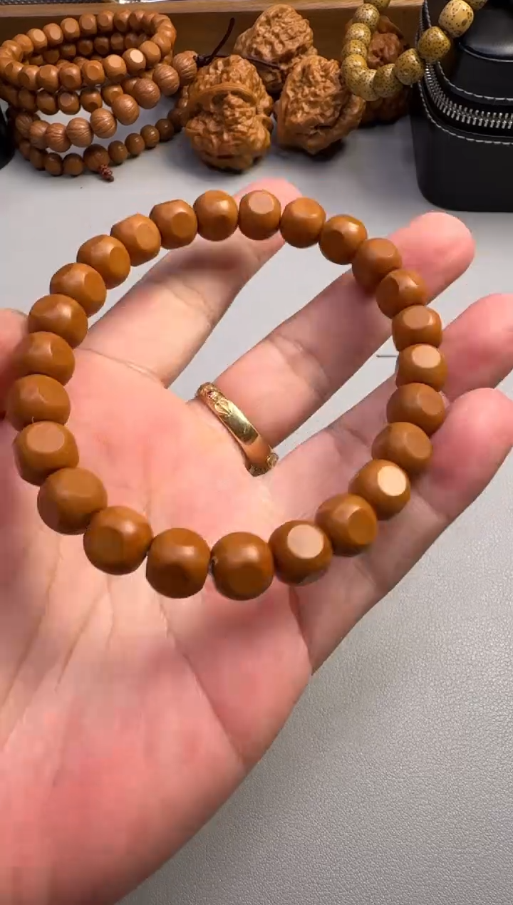 手串猴头核桃猴头六方瑕疵黑点款