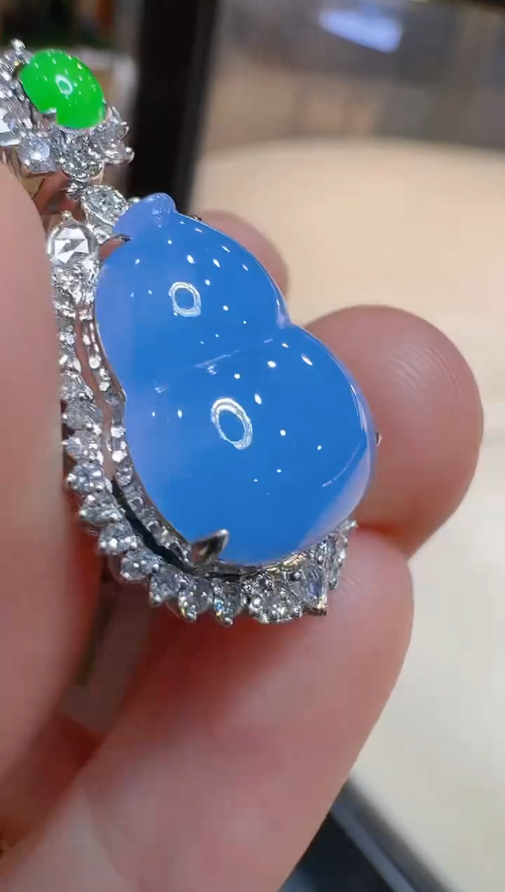 翡翠18K金镶嵌吊坠(不含链)多样性团购发一件