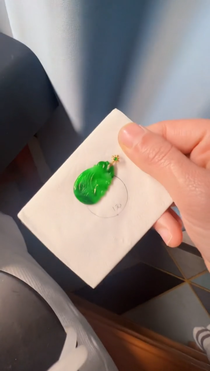 【闪购商品】定制翡翠18K金镶嵌1580元