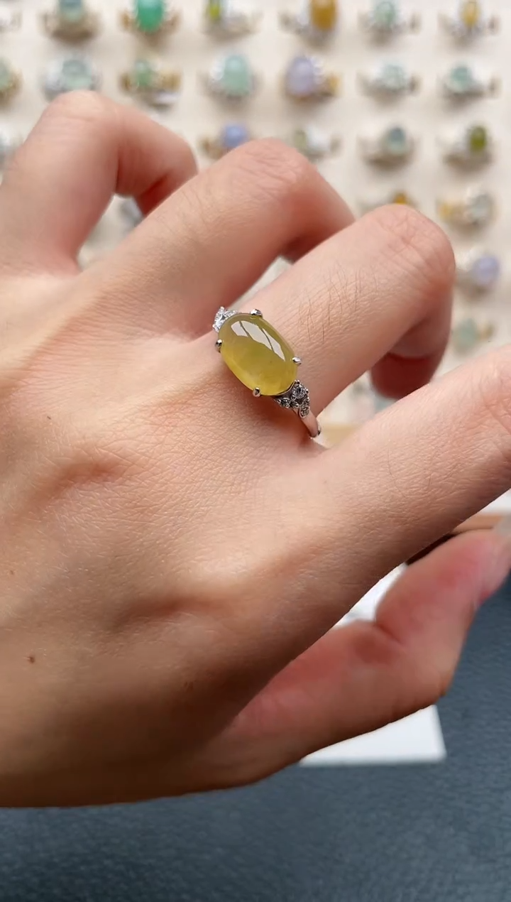 【闪购商品】翡翠戒指银S925镶嵌1111