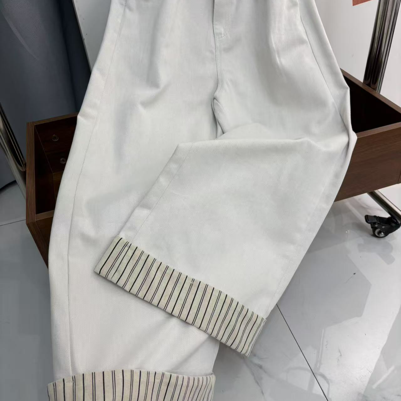 苏棠专属链接-直筒休闲时尚高腰卷边阔腿九分裤运动宽松简约韩版