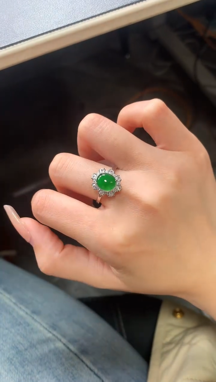 【闪购商品】翡翠戒指未镶嵌342654236456543