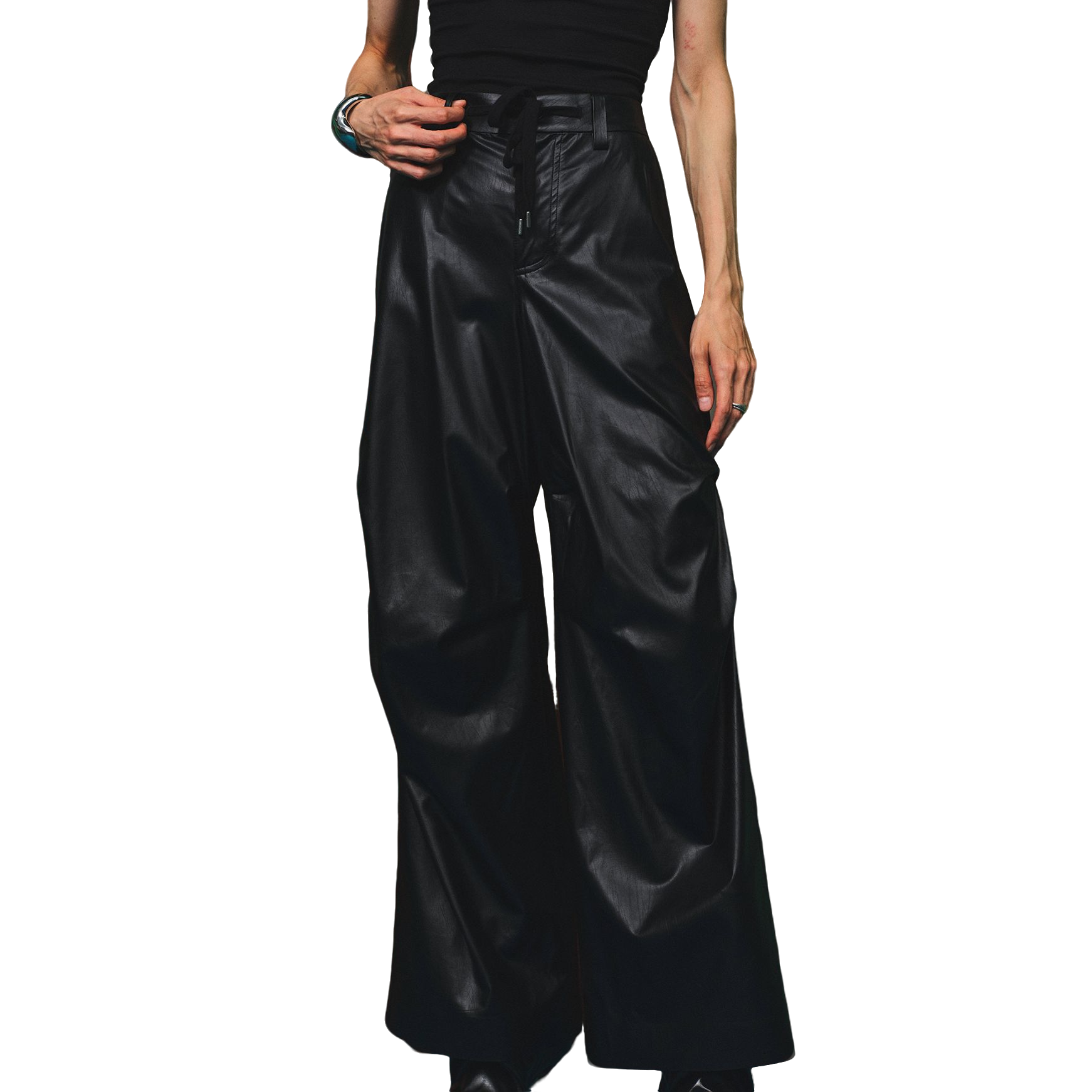 【DoubleCheck】Not-Boring Boreboi  油蜡皮宽松降落伞裤 千禧复古