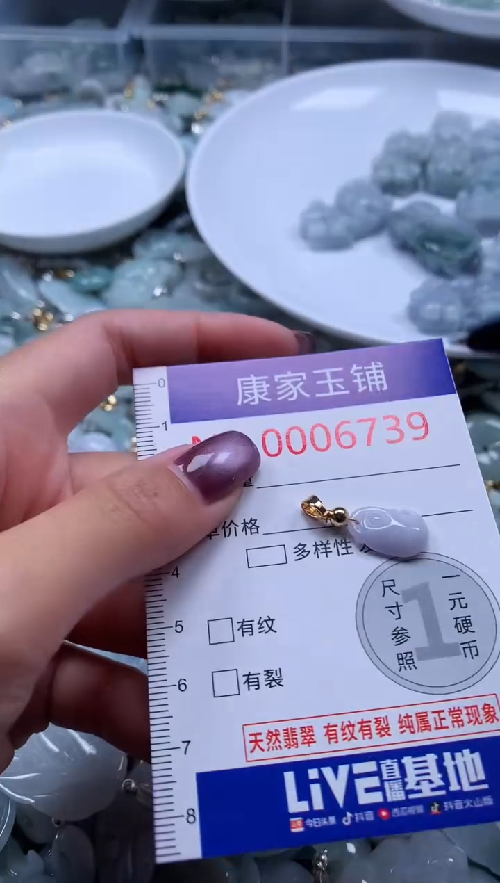 翡翠未镶嵌吊坠(不含链)6739