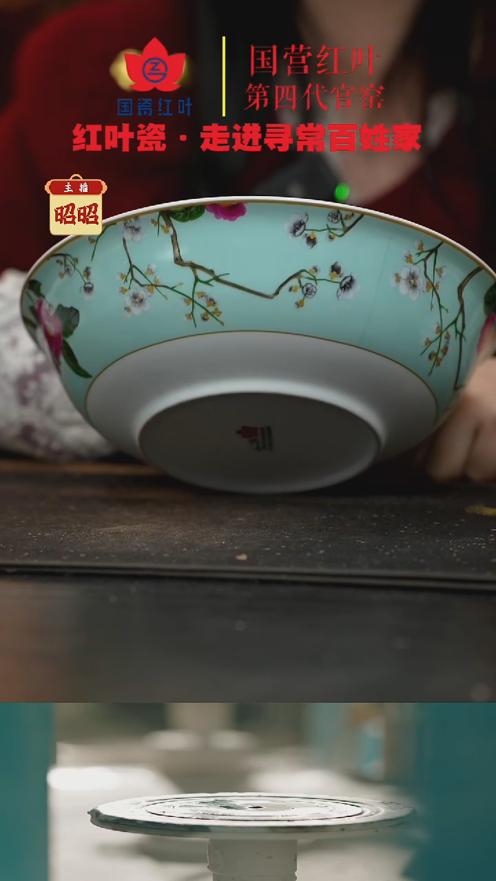 陶瓷1个微瑕春意盎然9英寸斗碗