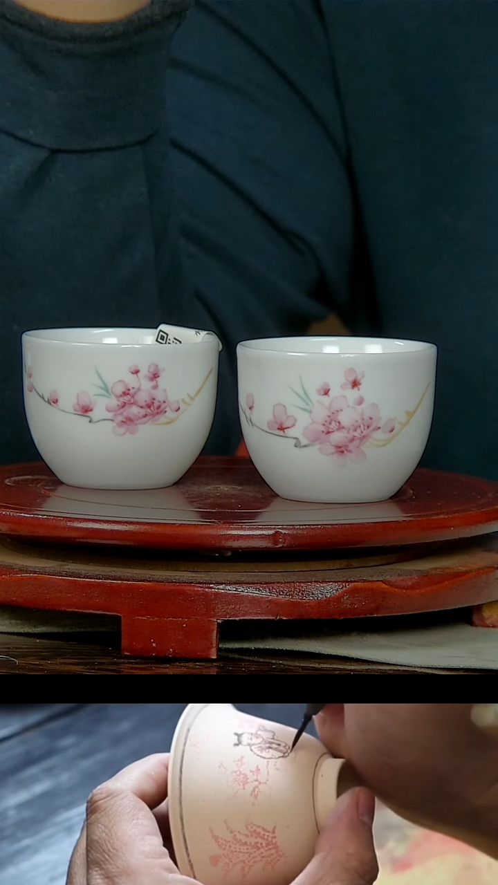 【闪购商品】004民间艺人水点桃花主人杯一只