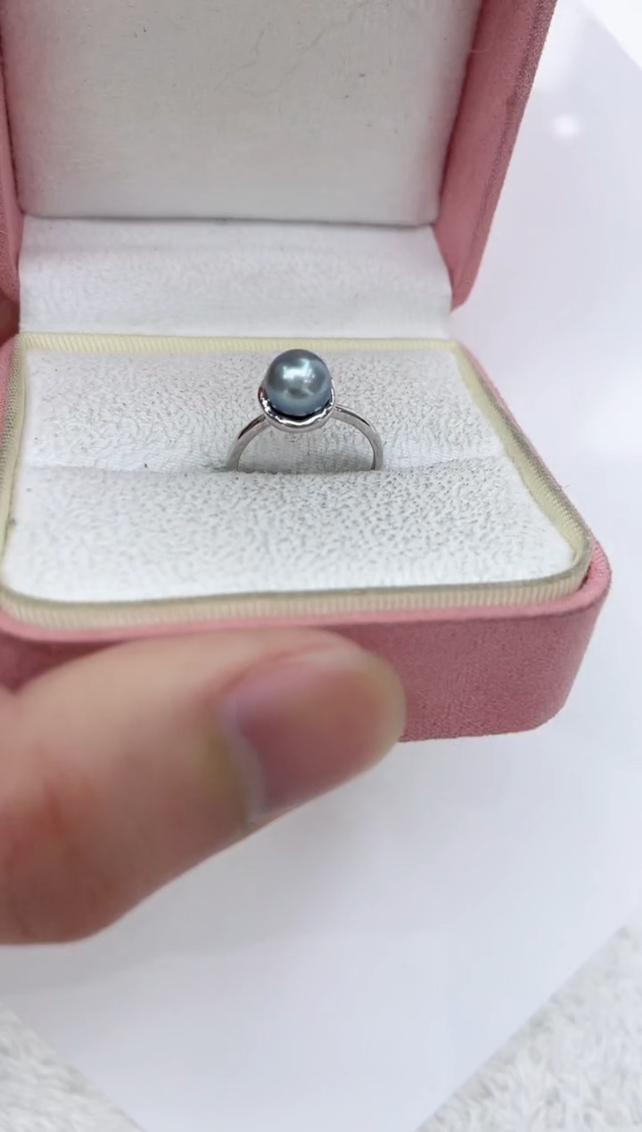 【闪购商品】海水珍珠戒指银S925镶嵌海水珍珠戒指