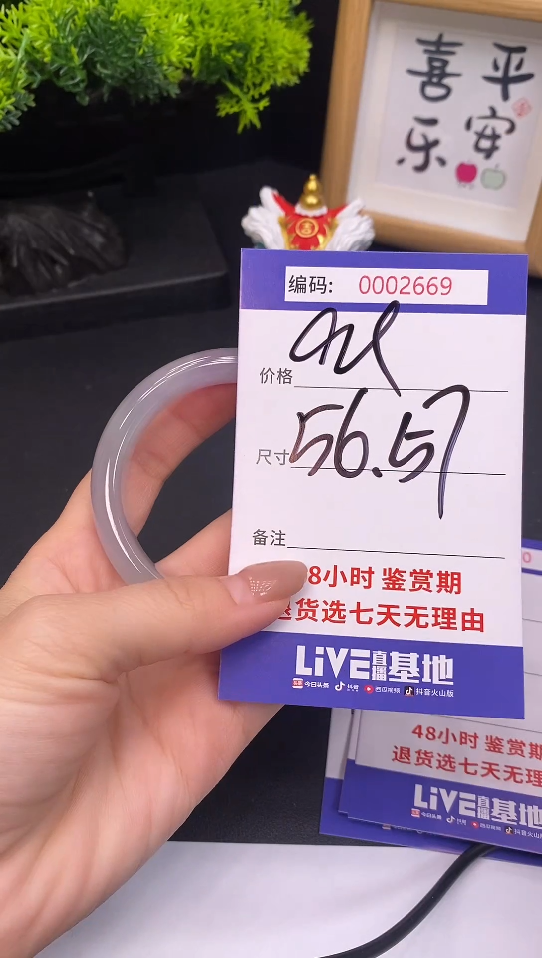 未镶嵌手镯翡翠0002669
